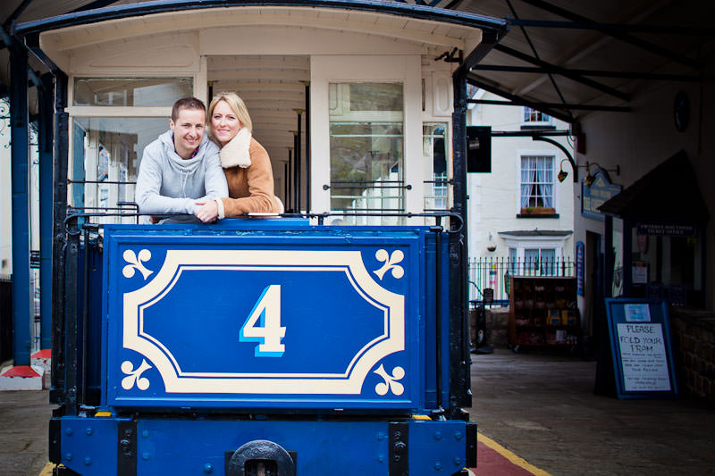 Llandudno engagement shoot, at the tram station