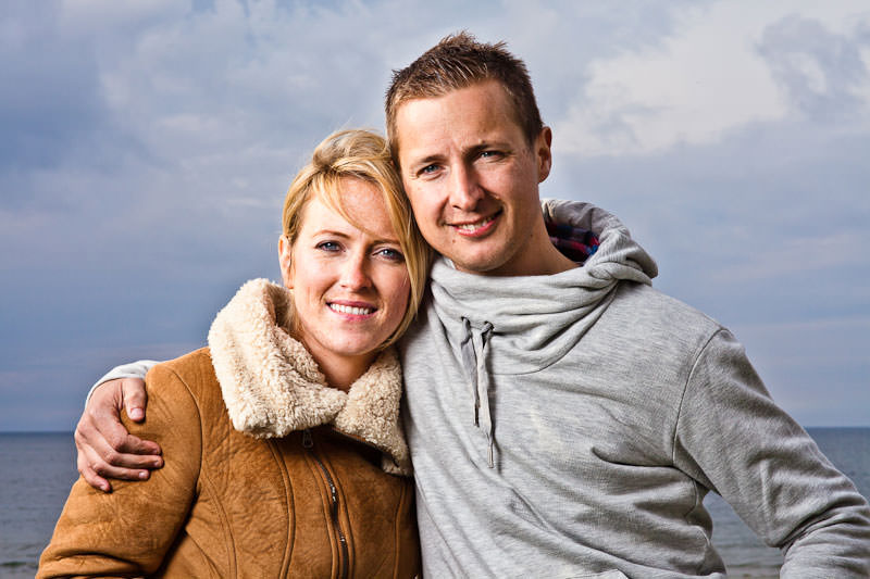 Llandudno engagement shoot, lit with softbox