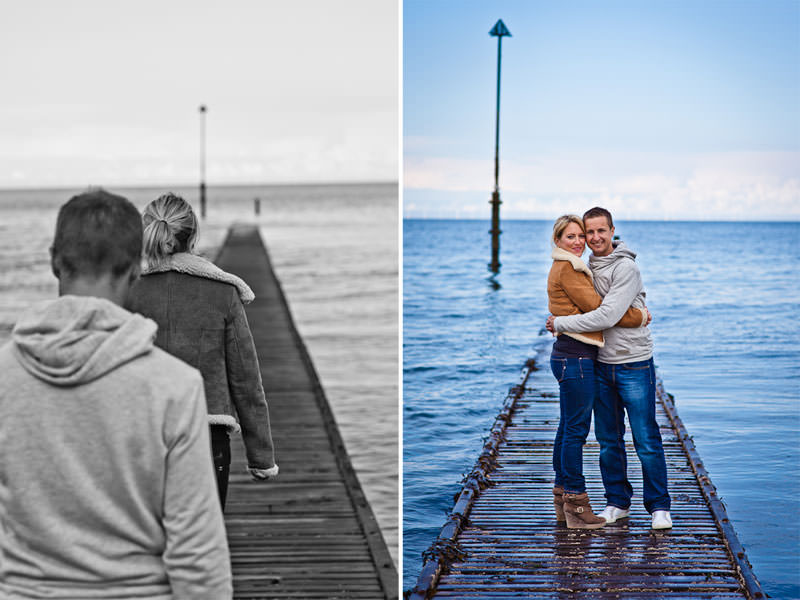 Llandudno engagement shoot, on the boardwalk