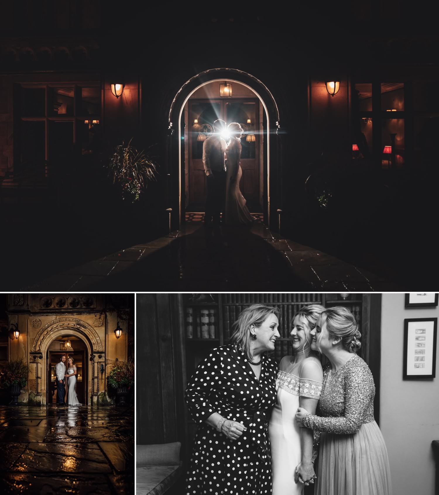 evening photography of the couple at the end of the night in soughton hall