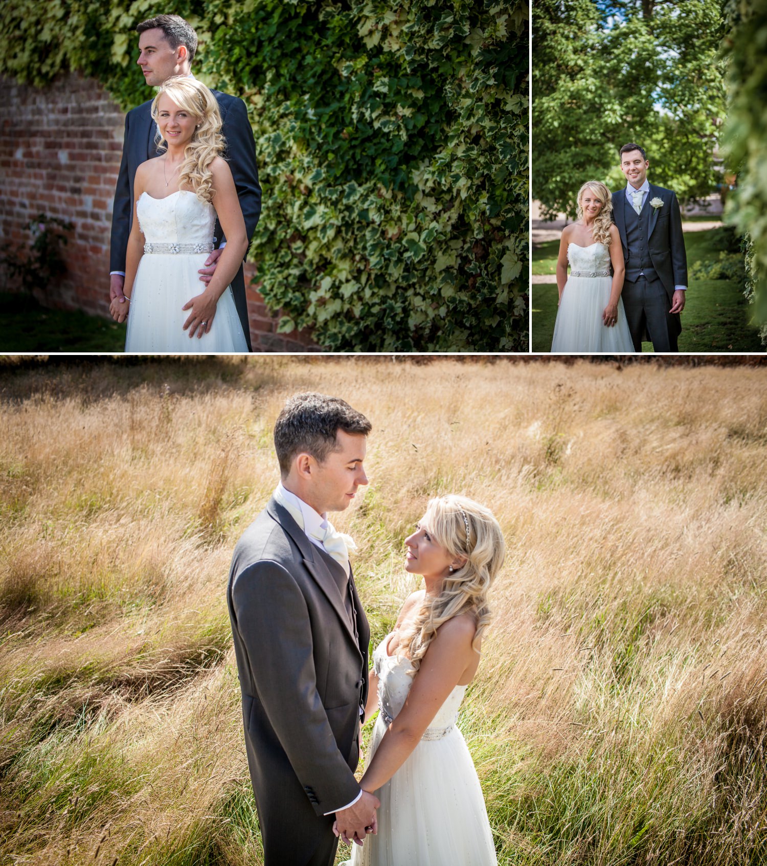 Wedding Photography portraits in the gardens of Iscoyd Park